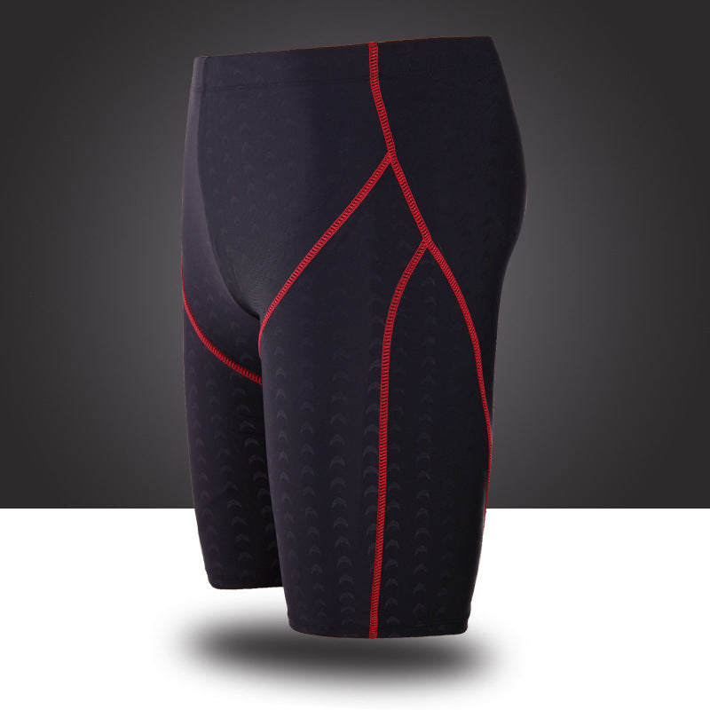 Traje de baño tipo bóxer de cinco puntos para hombre con diseño de piel de tiburón