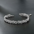 Pulsera de diamantes de alta calidad para niña con corazón de diamantes.