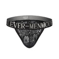 Tanga sexy de encaje de tiro bajo para hombre con diseño que deja el trasero al descubierto