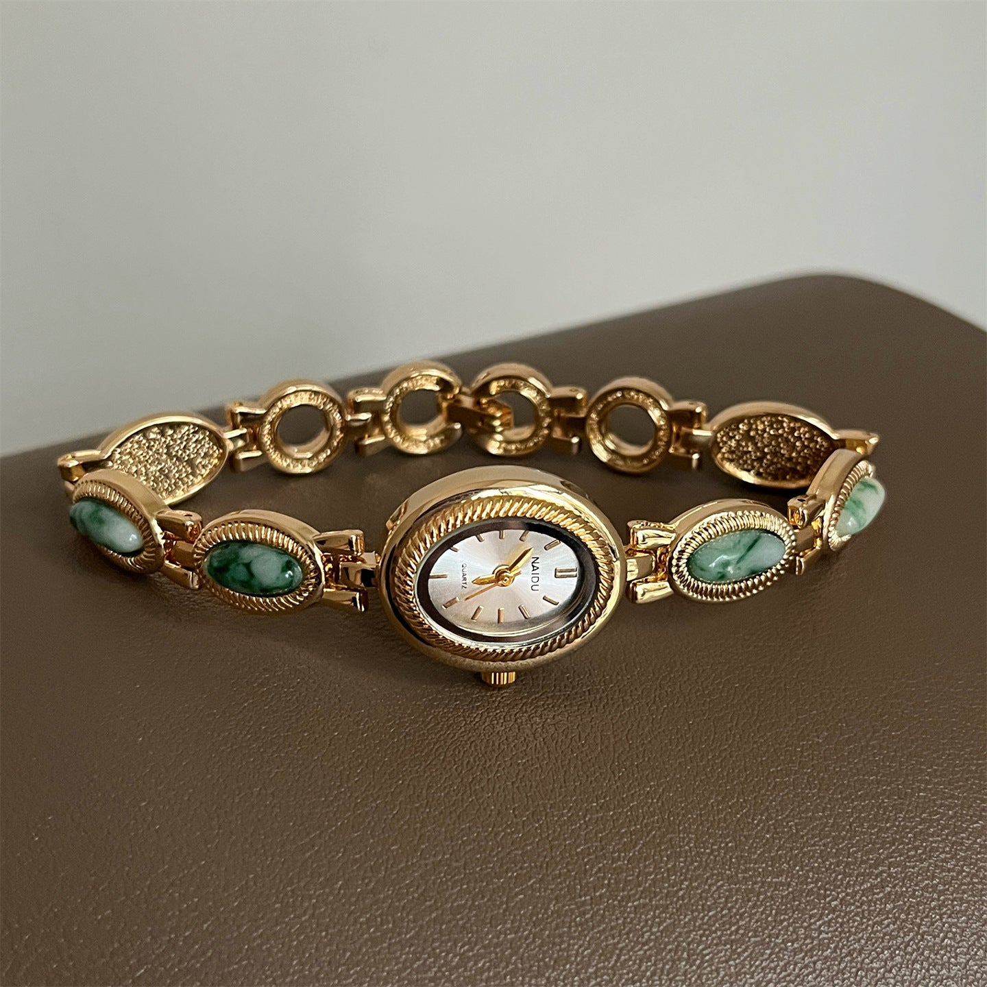 Reloj de pulsera con cuentas de ágata para mujer