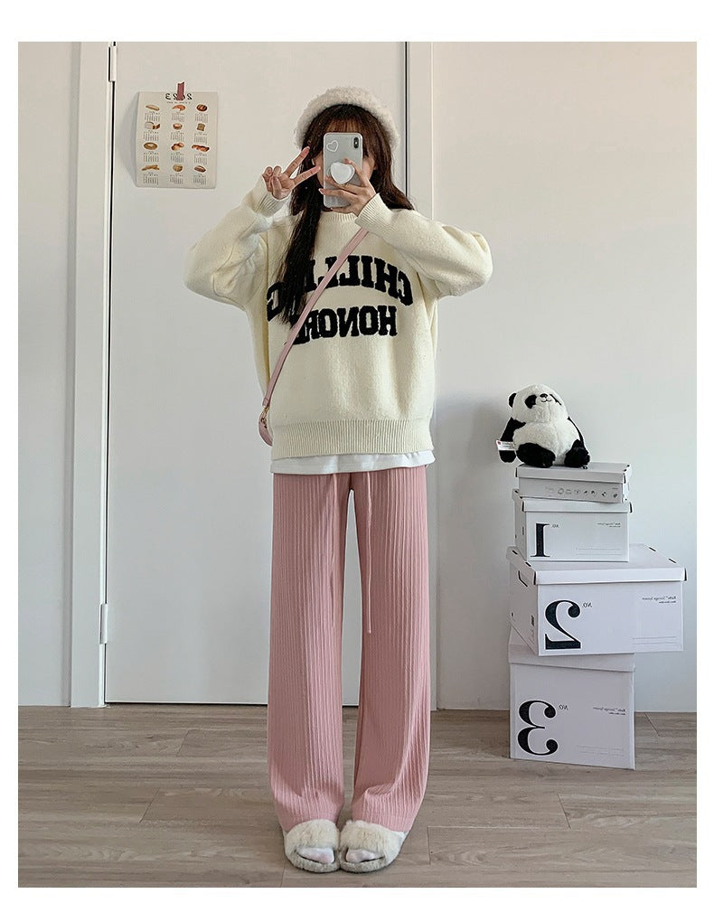 Straightleg Loosefitting Floorlength Pants