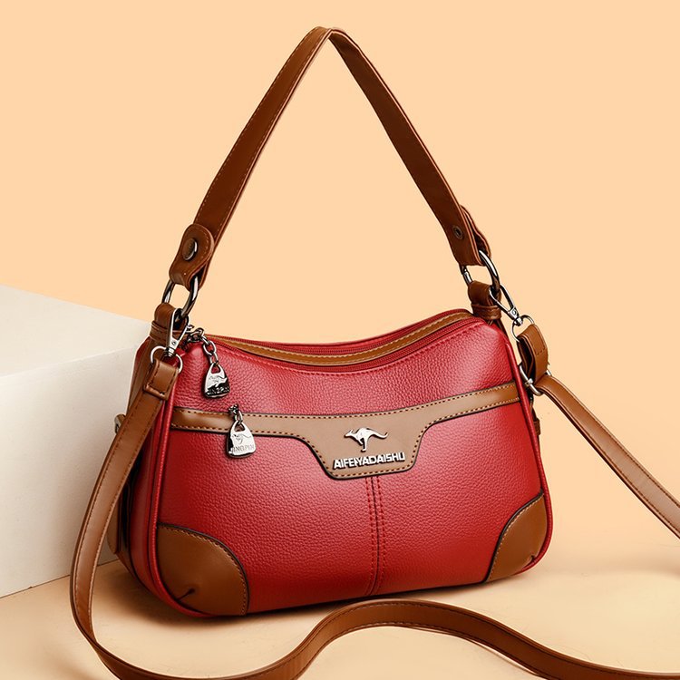 Elegante bolso de hombro de verano en color contrastante para mujer
