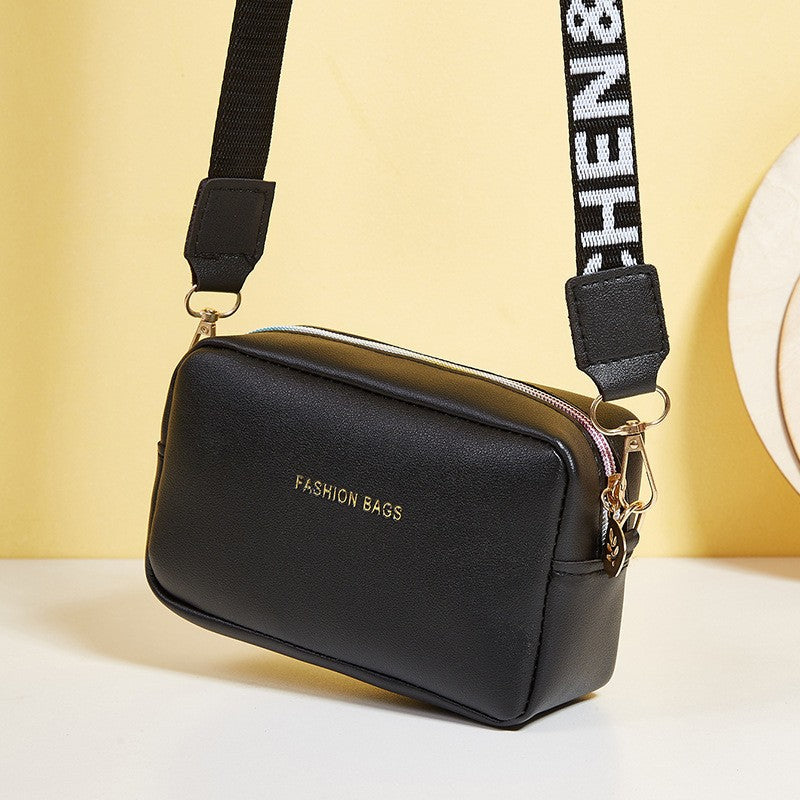 Bolso bandolera para mujer, estilo moderno y transfronterizo, con cremallera.