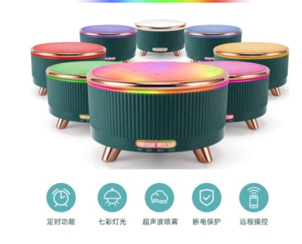 Difusor de aroma ultrasónico de madera para el hogar, minihumidificador de escritorio de 500 ml, difusor de aceites esenciales de gran capacidad.