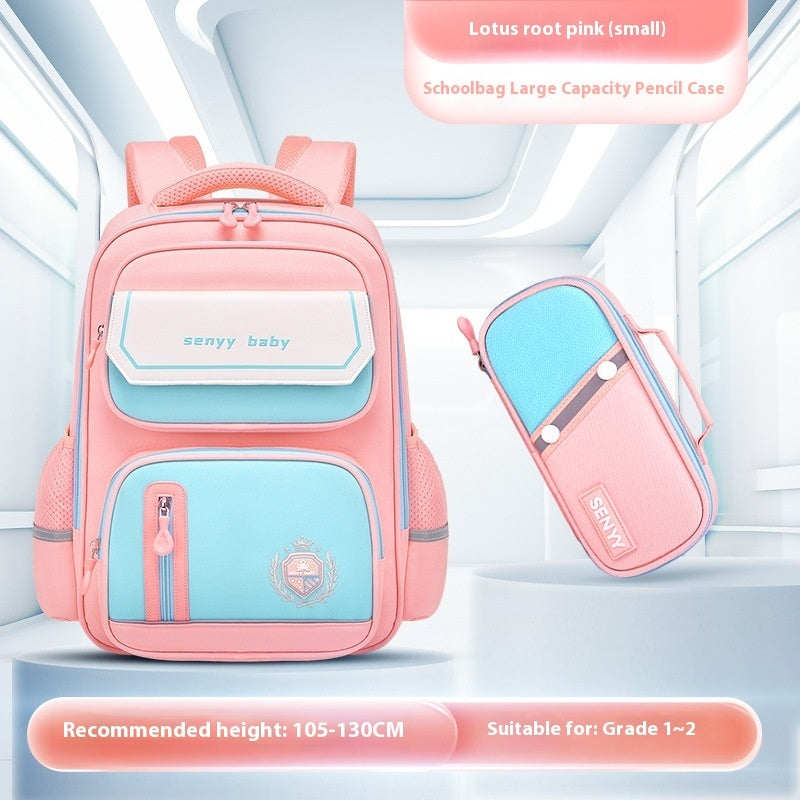 Mochila infantil con protección para la columna vertebral, impermeable, de tela Oxford de gran capacidad