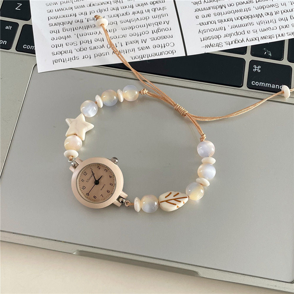 Reloj de cuentas dulce, impopular y de nicho creativo, estilo Ins, apariencia alta