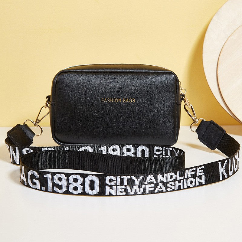 Bolso bandolera para mujer, estilo moderno y transfronterizo, con cremallera.
