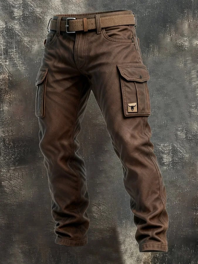 Pantalones de trabajo retro para hombre de estilo punk inspirados en Europa y América.