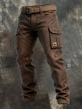 Pantalones de trabajo retro para hombre de estilo punk inspirados en Europa y América.