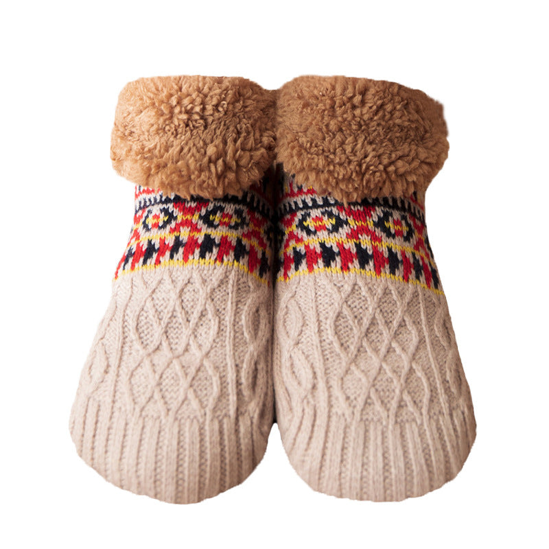 Calcetines tipo botín de forro polar, cómodos y antideslizantes, para uso en interiores, para mujeres y hombres.