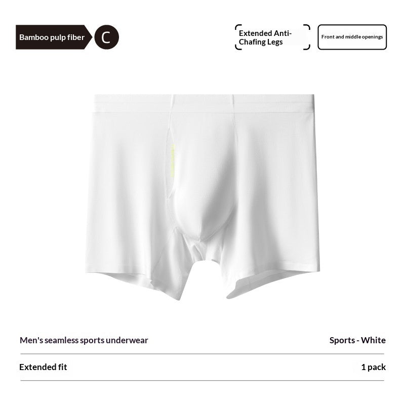 Ropa interior deportiva de fibra de pulpa de bambú para hombre de longitud extendida