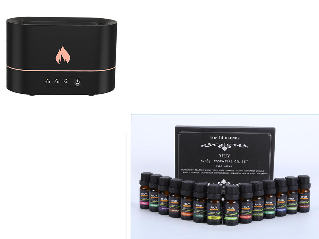 Humidificador de aromaterapia Siming Flame para dormitorio, ambiente silencioso, difusor de llama, decoración del hogar