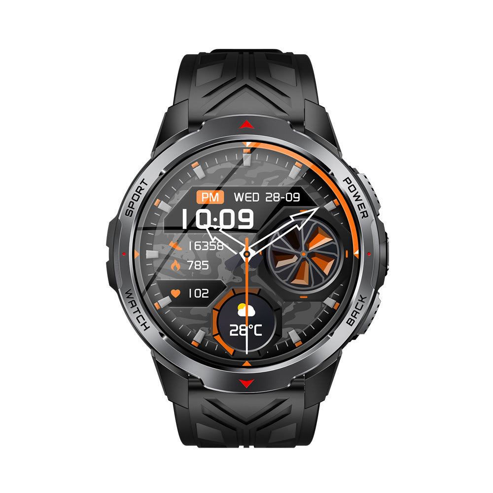 Reloj inteligente con Bluetooth, llamadas, linterna, frecuencia cardíaca, oxígeno en sangre, podómetro, para exteriores.