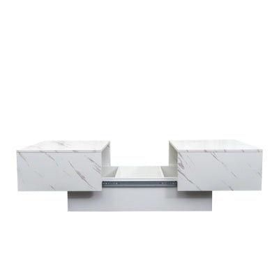 Coffee Table With Sliding Tabletop, Center Table With Hidden Storage Compartment, Extendable Table For Living Room