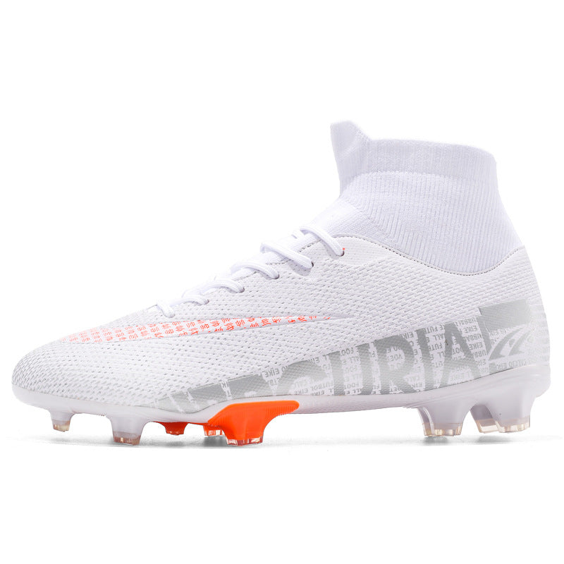 Zapatillas de fútbol de caña alta para hombre y mujer, con clavos rotos, tacos cortos AG, clavos largos TF, zapatillas de entrenamiento deportivas