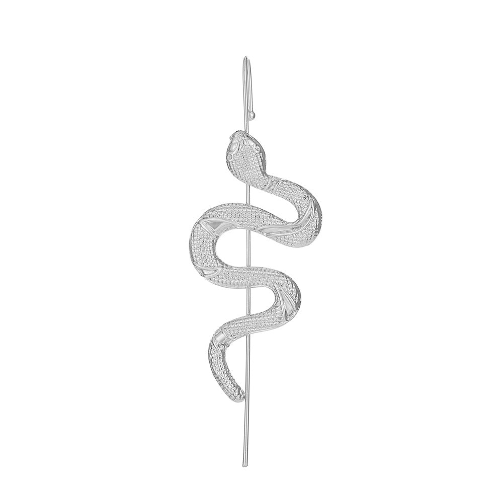 Pendientes colgantes de serpiente simulados con personalidad de moda para mujer