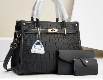 Bolso de mano de tres piezas Macaron, elegante y minimalista