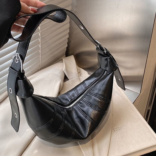 Bolso Dumpling: un bolso bandolera sencillo, elegante y retro para mujer.