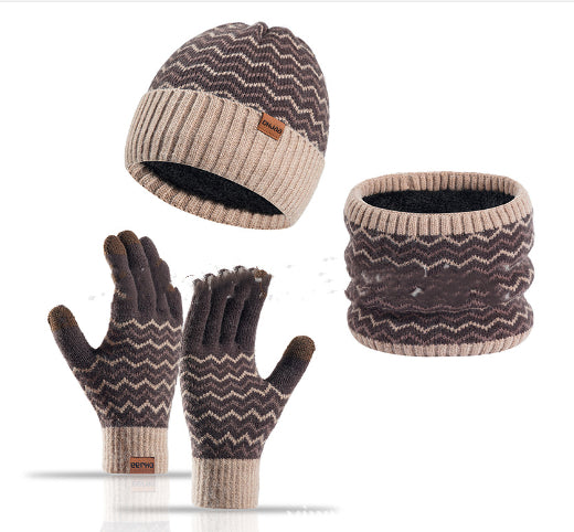Calentador de cuello de invierno para hombre, gorro de punto resistente al frío