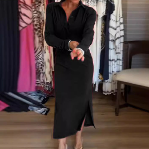 Vestido elegante de manga larga para mujer