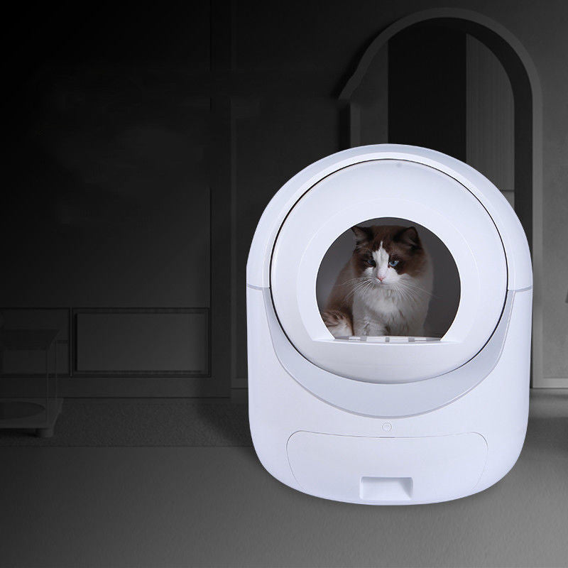 Caja de arena para gatos totalmente automática con desodorante eléctrico y totalmente cerrada