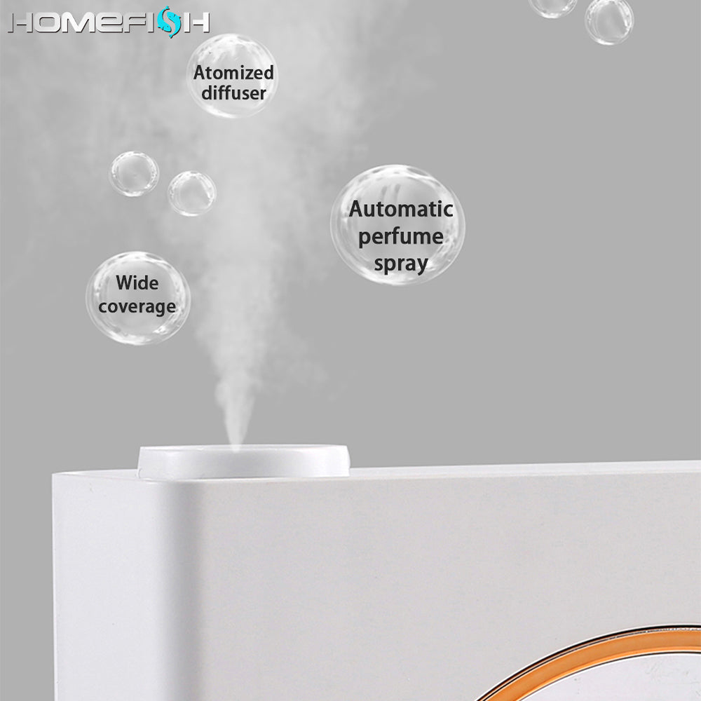 Máquina de aromaterapia automática pequeña para el hogar, hotel, baño, expansor de incienso de pared, pulverizador de incienso con carga de aceite esencial.