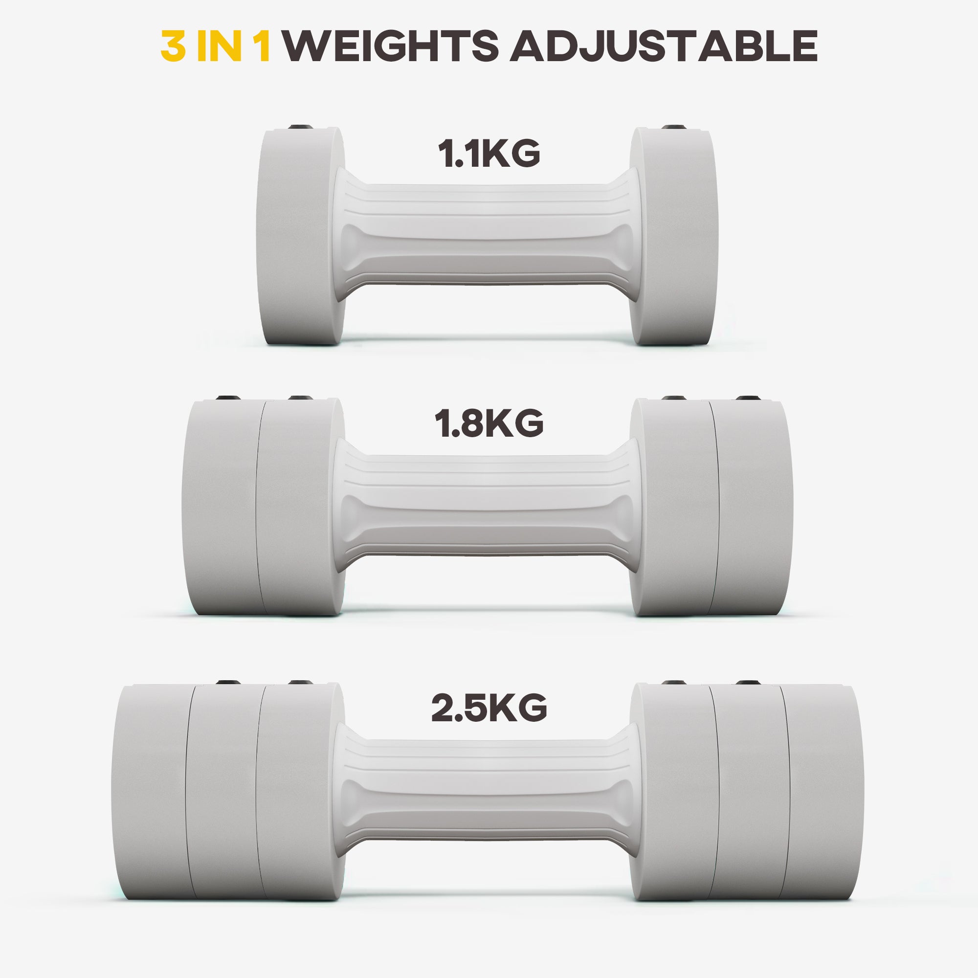 SPORTNOW Dumbbells Set, Adjustable Weights For Women Men Home Gym Workout, 2.5KG X 2