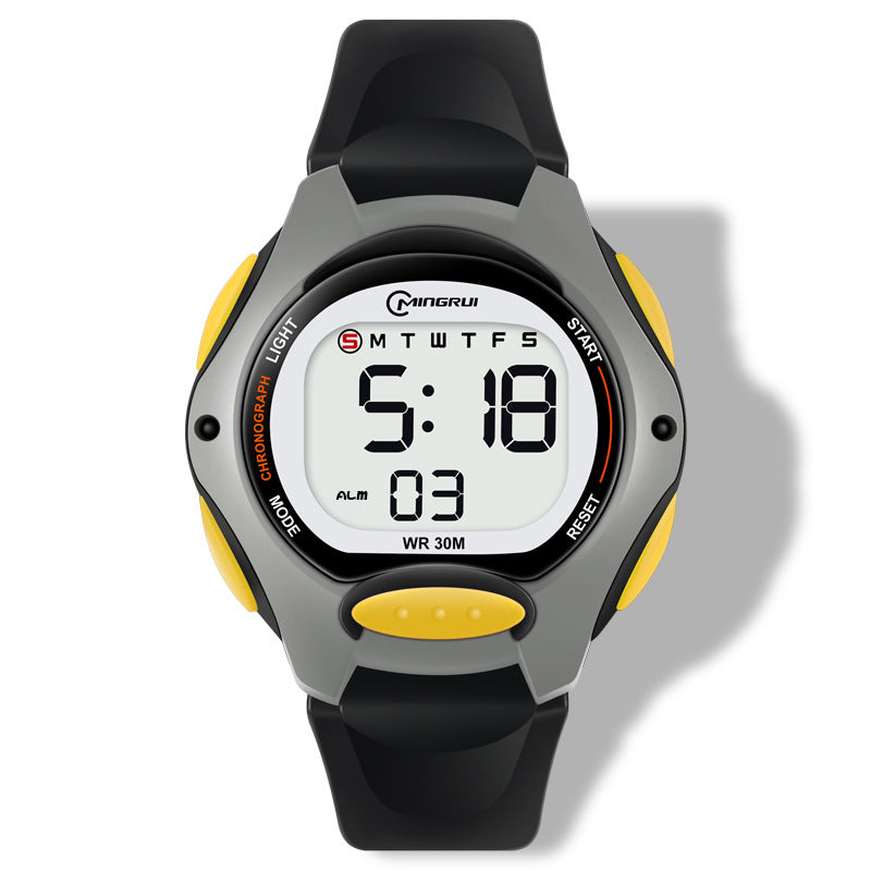 Reloj electrónico deportivo para niñas, resistente al agua, luminoso, despertador, para exámenes