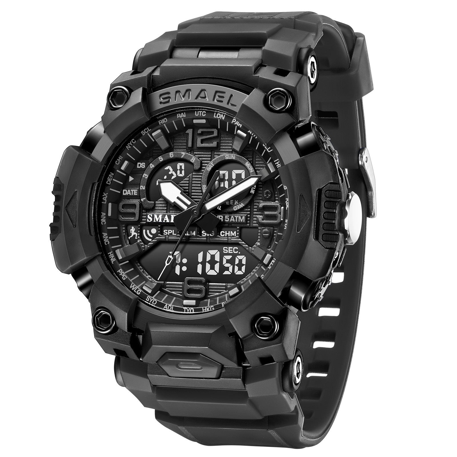 Reloj de aleación moderno para hombre para una medición precisa del tiempo.