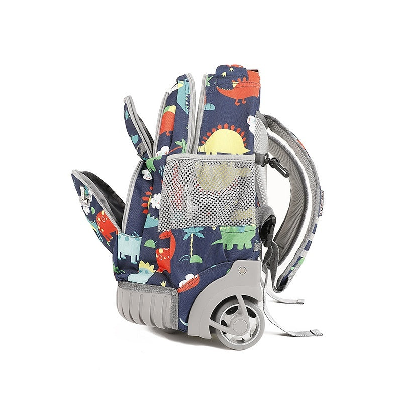 Mochila escolar con ruedas para niños, estilo coreano