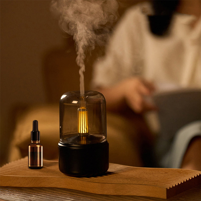 Difusor de aroma con luz de vela de simulación creativa para el hogar