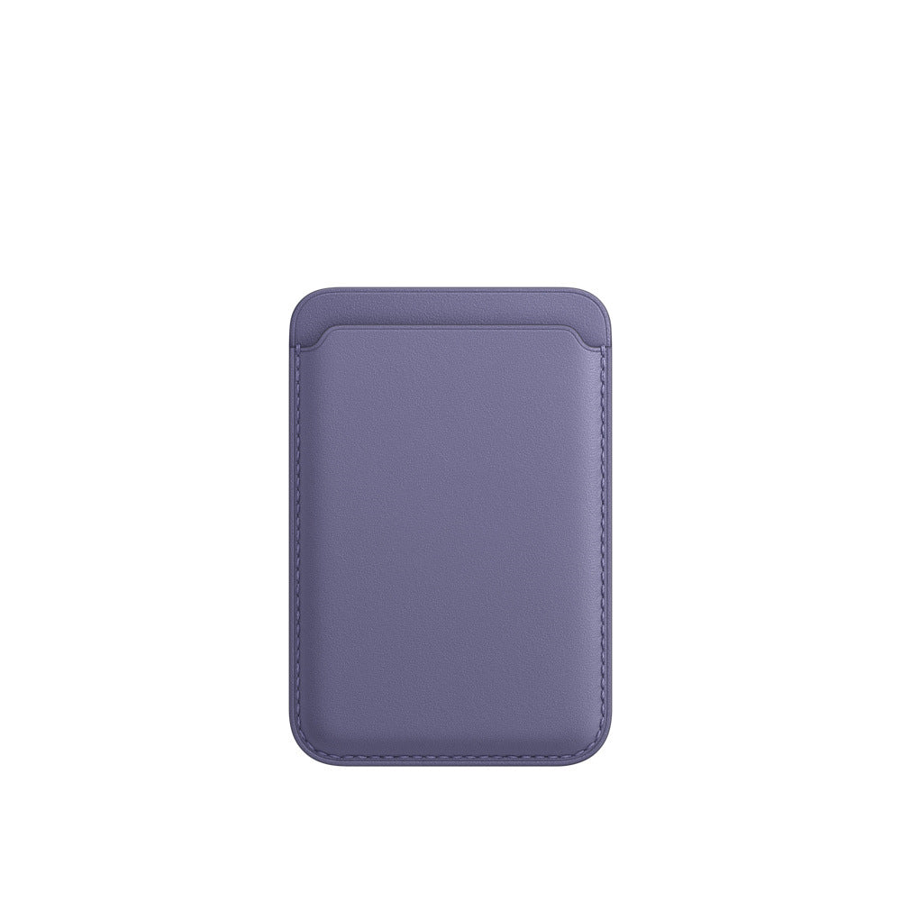 Compatible con Apple, funda protectora para teléfono móvil con tarjetero magnético, funda de piel MagSafe.