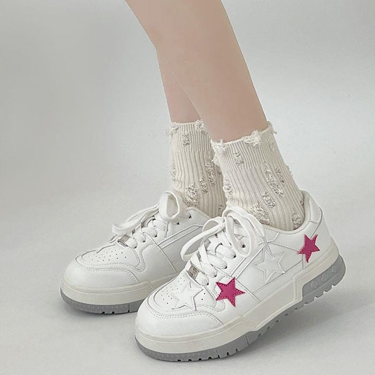 Zapatillas bajas versátiles de alta gama con punta redonda de estilo coreano para mujer