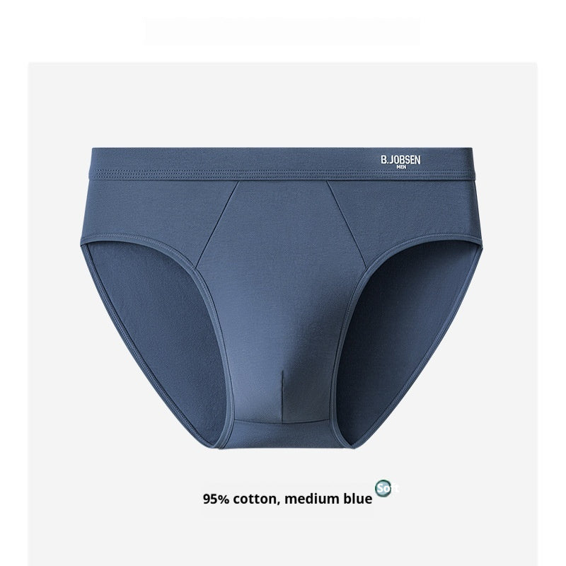 Calzoncillos de algodón transpirables para hombre con entrepierna de algodón antibacteriano.