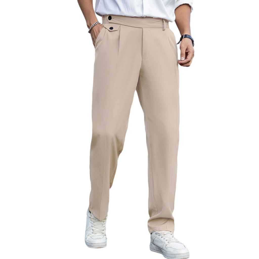 Pantalones rectos casuales, versátiles y elegantes para hombre