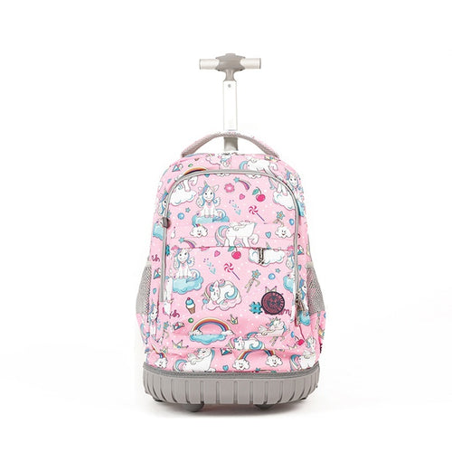 Mochila escolar con ruedas para niños, estilo coreano