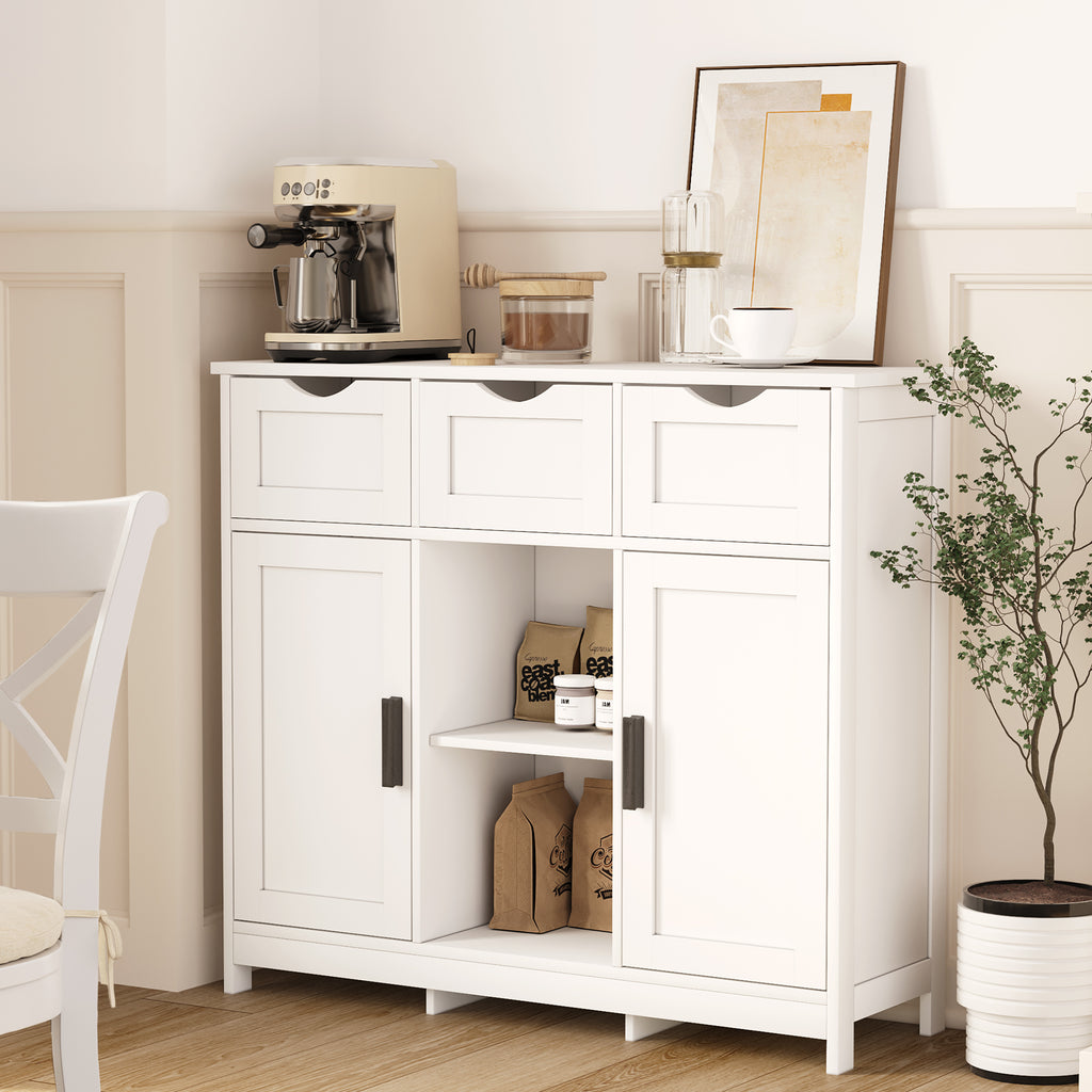 Armarios con cajones y estantes, para sala de estar, dormitorio y baño, decoración del hogar, color blanco.