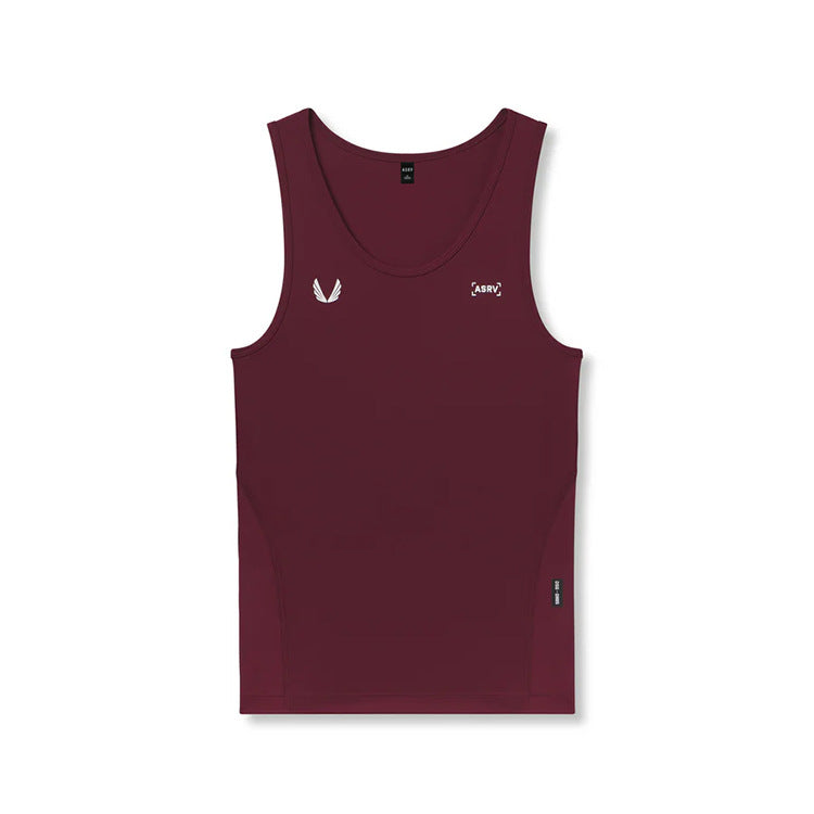 Camiseta deportiva de verano para hombre, estilo americano, de seda de leche, de secado rápido y muy elástica, sin mangas