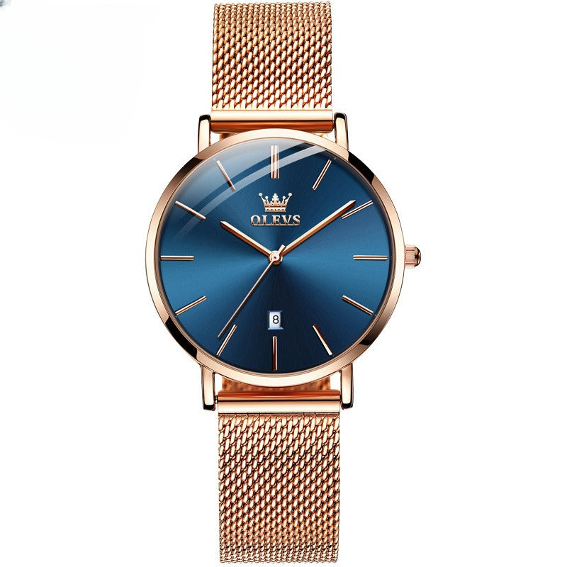 Reloj electrónico de cuarzo para pareja de hombres y mujeres delgados para el Día de San Valentín