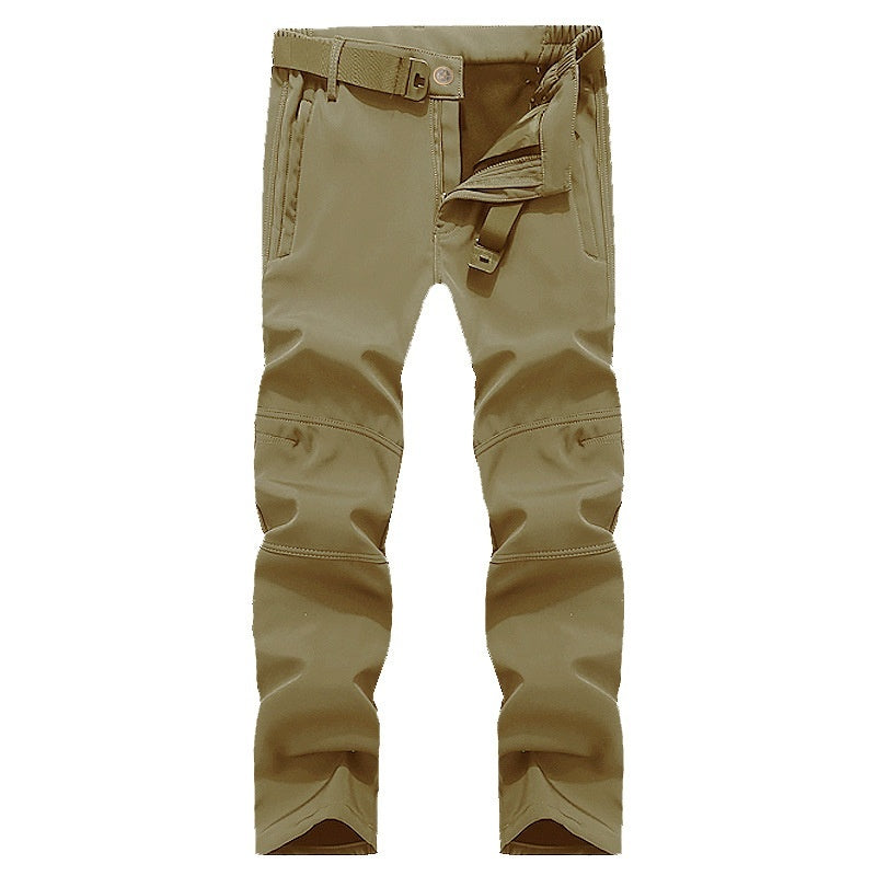 Pantalones tácticos para hombre para clima frío, pantalones softshell para senderismo al aire libre