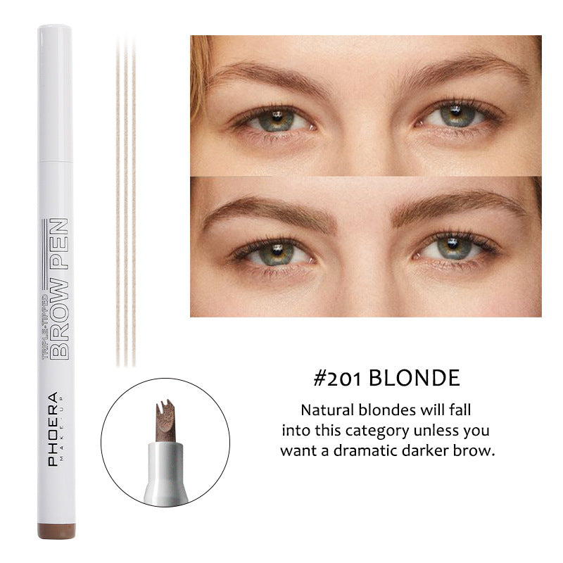 New Long Lasting Ultra-Fine Four-Comb Eyebrow Pencil