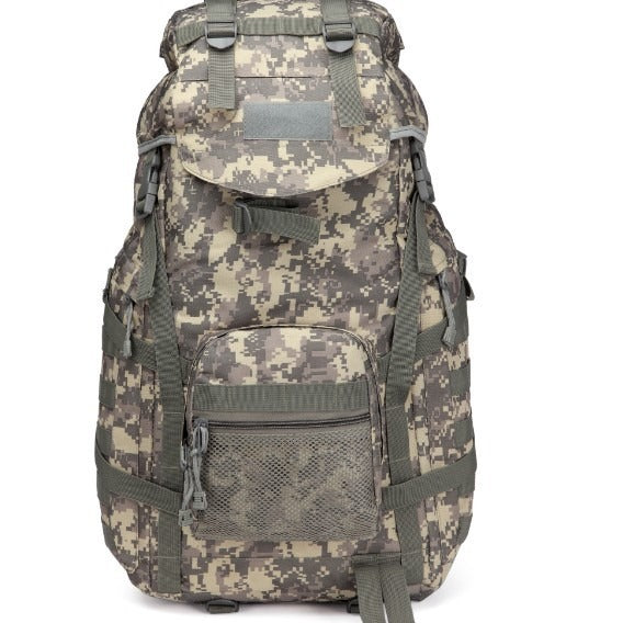 Mochila de camuflaje de 60 l para camping, senderismo, viajes y ciclismo.