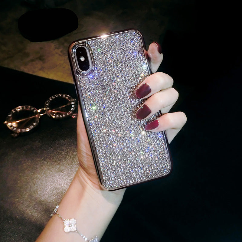 Funda de teléfono con diamantes