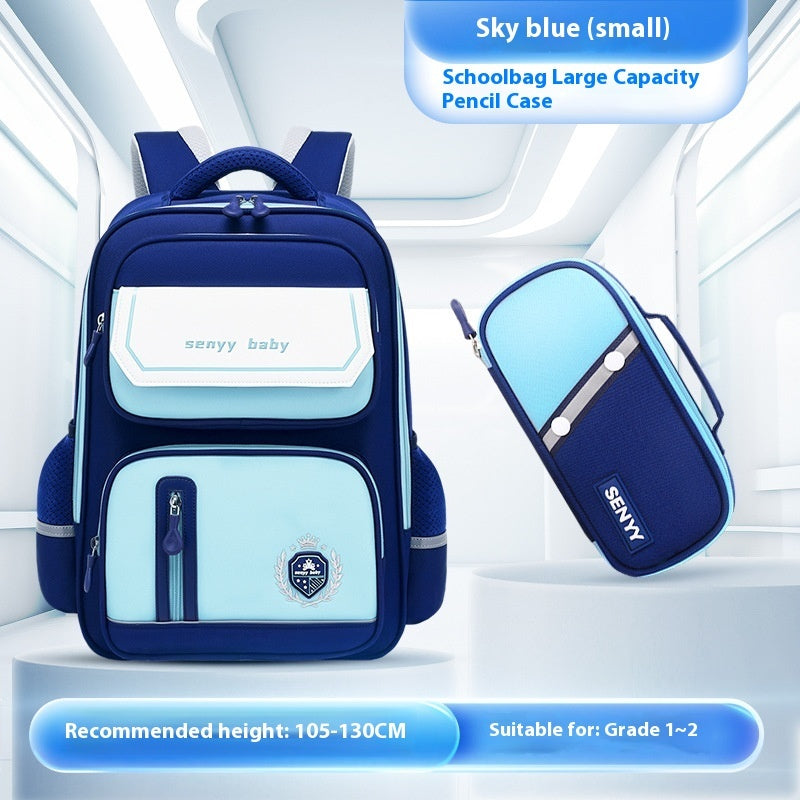 Mochila infantil con protección para la columna vertebral, impermeable, de tela Oxford de gran capacidad