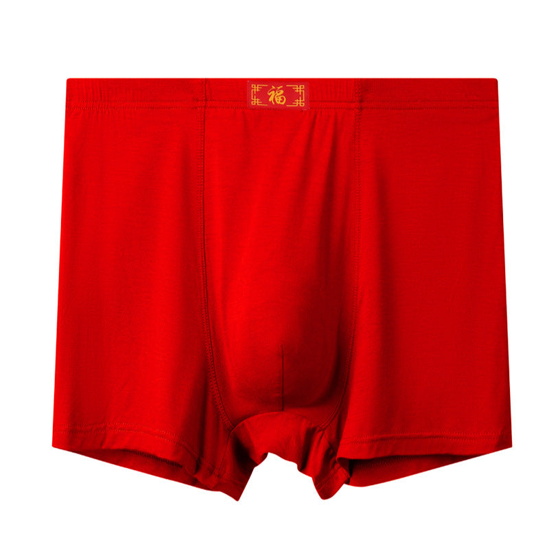 Breathable Plus-Size High-Waist Mens Boxer Briefs