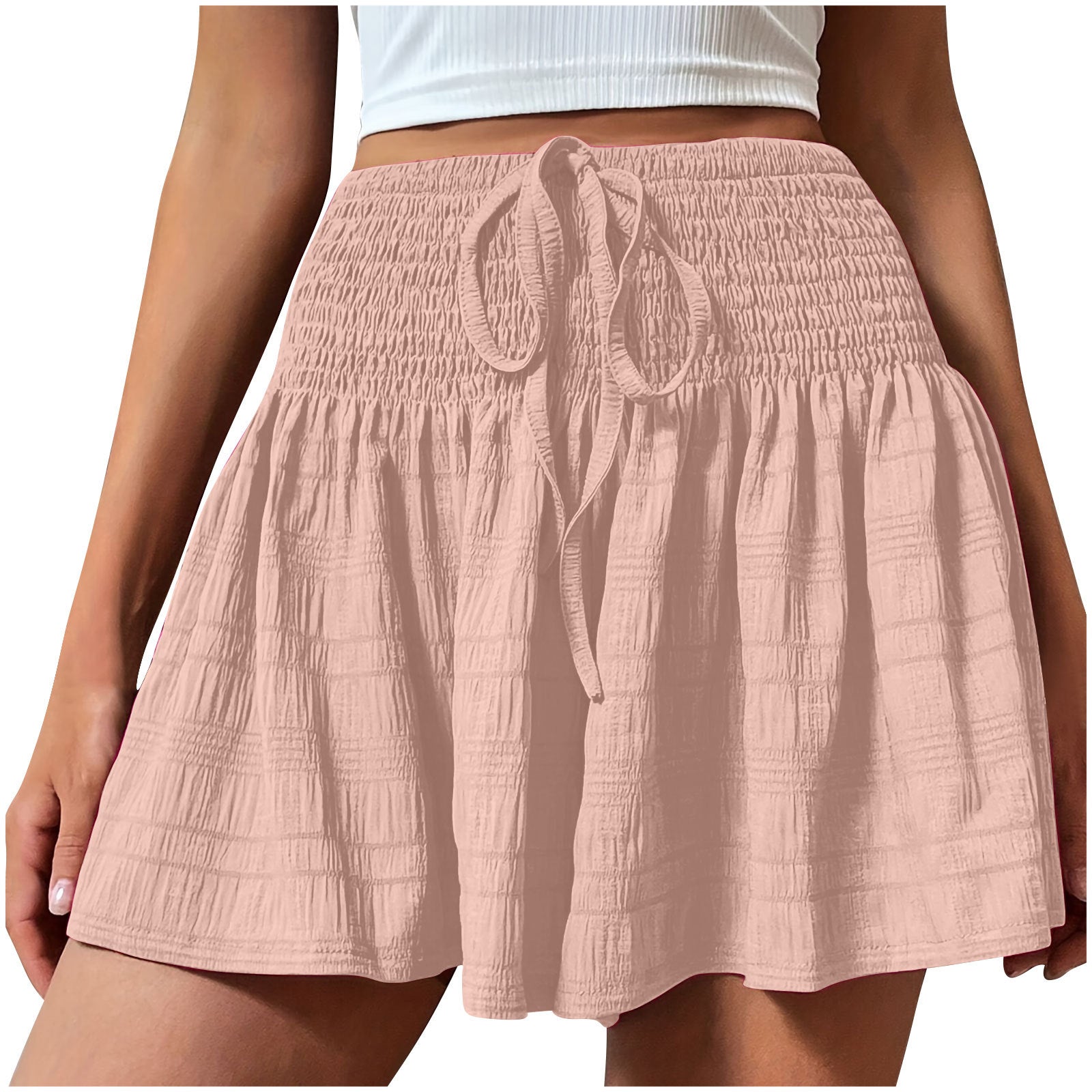 Shorts con cordón elegantes y minimalistas para mujer