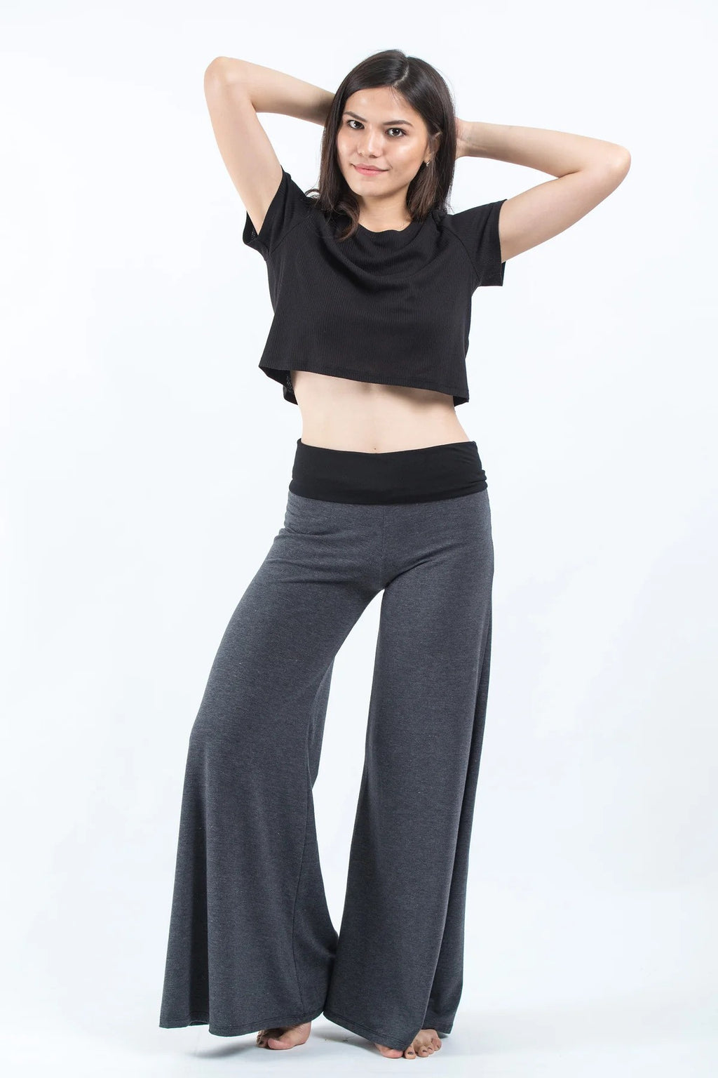 Pantalones anchos informales para mujer para deportes y ocio