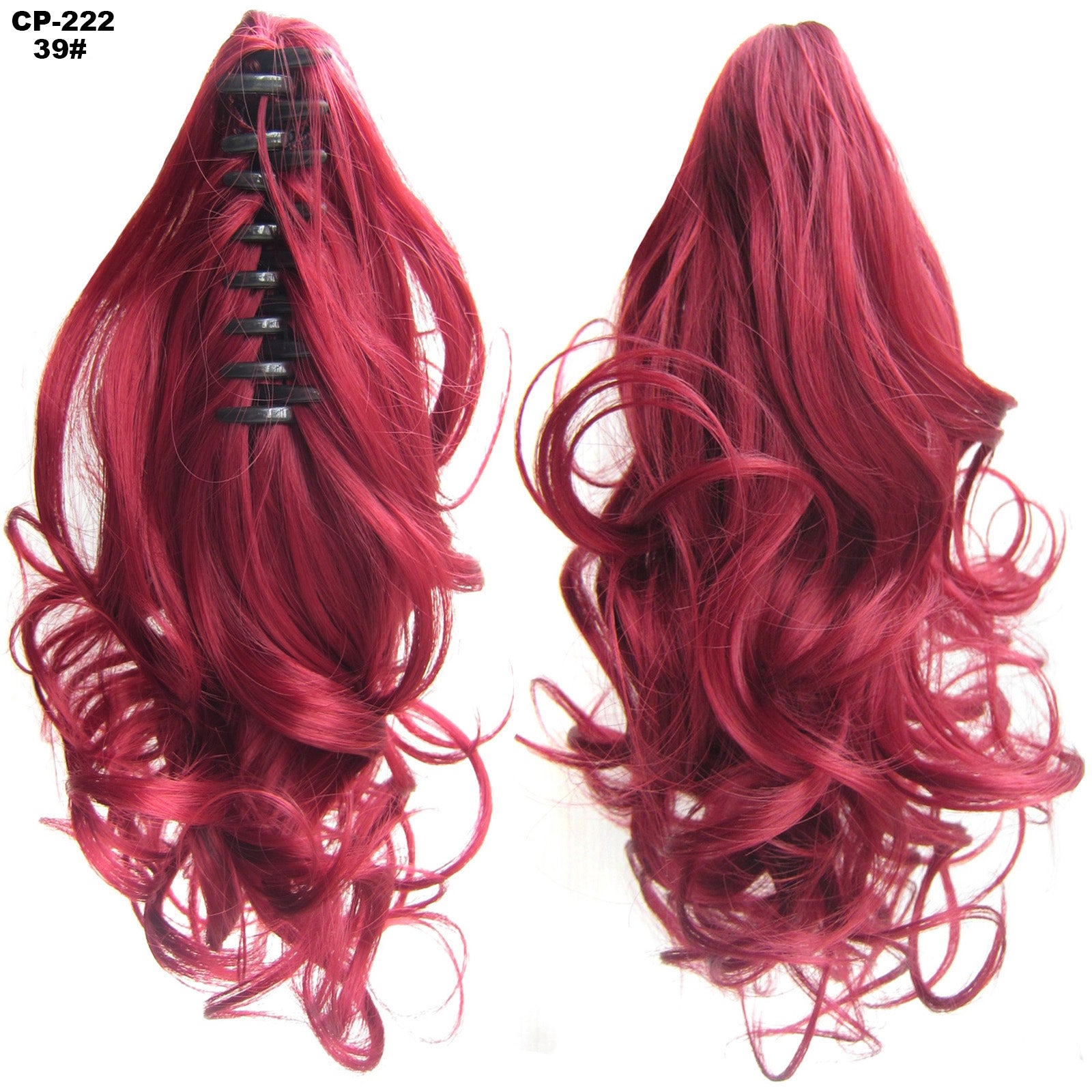 Cola de caballo ondulada larga, envuelta alrededor de la cola de caballo, con clip, tocado, postizo gris, extensiones naturales