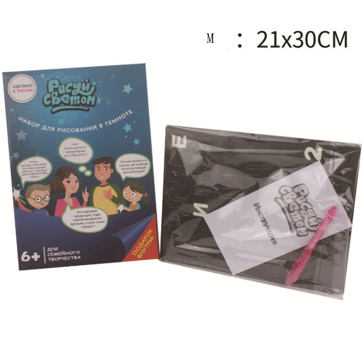 Tablero de dibujo educativo 3D con 8 efectos de luz y rompecabezas