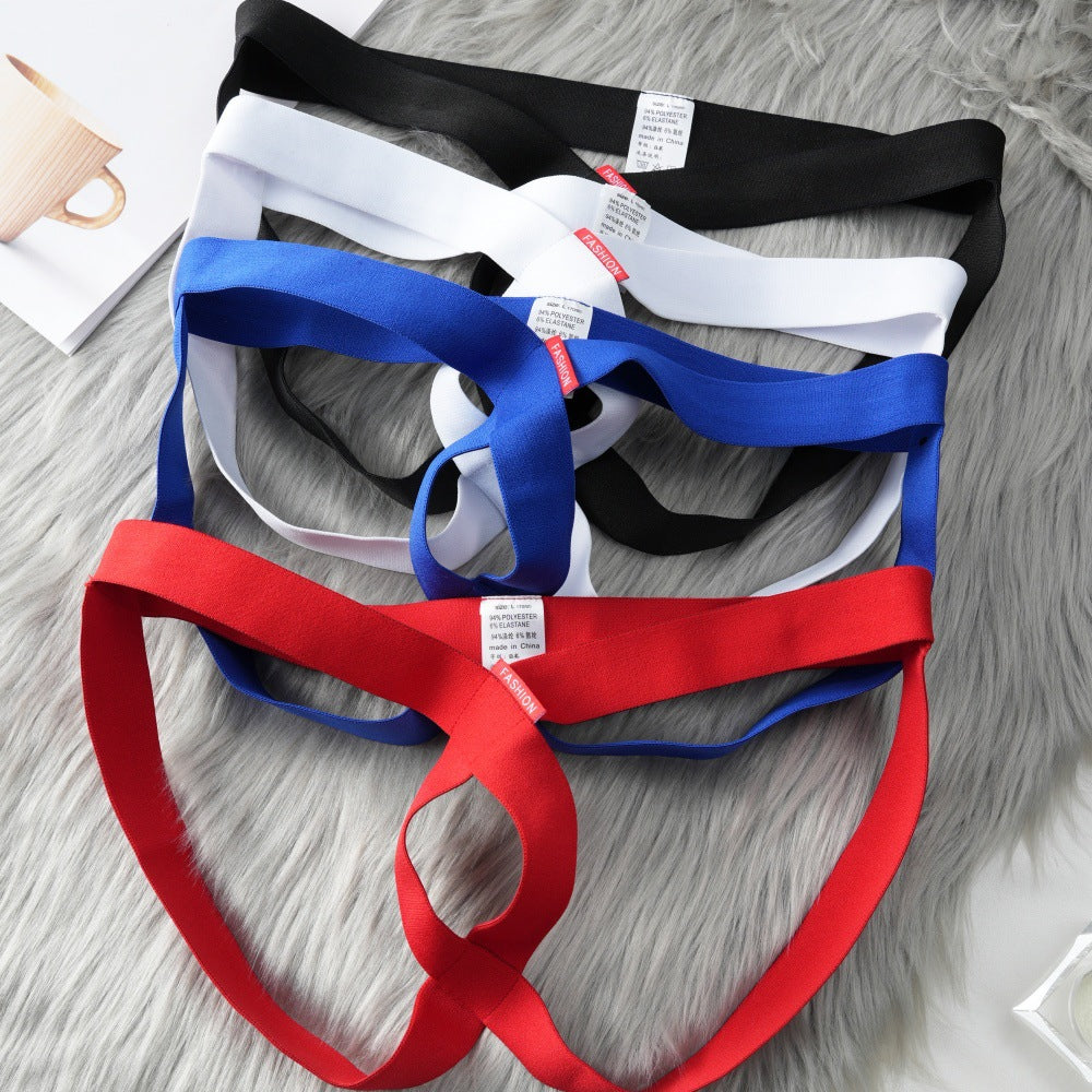 Mens Sexy Hollowed-out Personalized Briefs Stylish No-pull T-back Thongs For A Bold Modern Look
